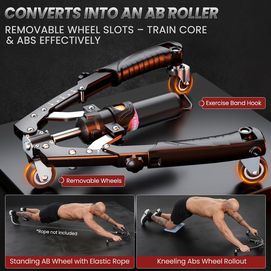 Hydraulic Chest and Arm Exerciser Mens Adjustable Strength Trainer